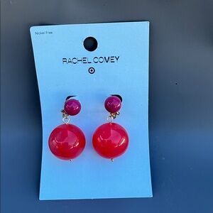 Rachel Comey Modern Red and Gold clip on Earrings